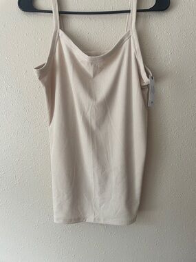 No Boundaries Cream Ribbed Tank Top - Slim Straps